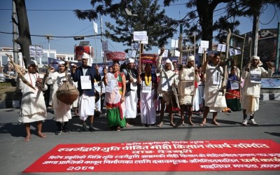  स्वर्गद्वारी गुठीपीडित मोहीद्वारा माइतीघरमा धर्ना : दुईबुँदे सहमति कार्यान्वयनको माग 